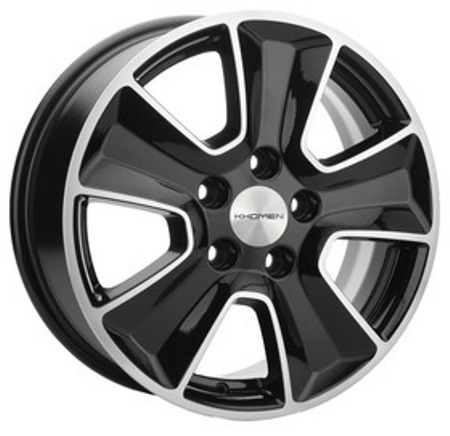 Khomen Wheels KHW1601 Black 6.5*16.0 5*114.3 dia:66.1 ET:50.0